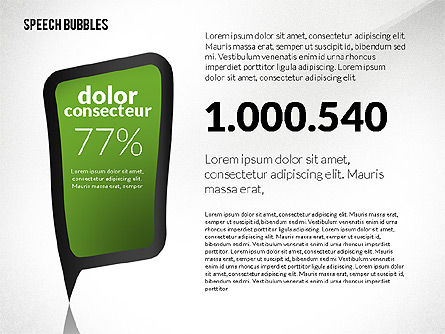 Kleurrijke tekstballonnen, Dia 7, 02548, Tekstvakken — PoweredTemplate.com