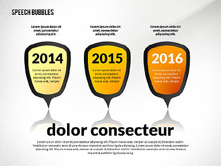 Colorido discurso burbujas, Diapositiva 8, 02548, Cuadros de texto — PoweredTemplate.com