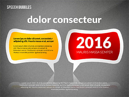Colorido discurso burbujas, Diapositiva 9, 02548, Cuadros de texto — PoweredTemplate.com