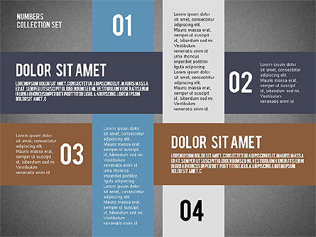 Opzioni numerate e striscioni, Slide 10, 02549, Diagrammi Palco — PoweredTemplate.com