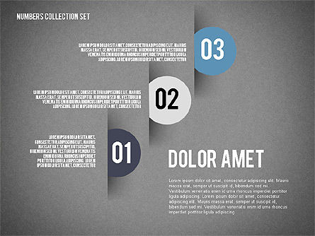 Opzioni numerate e striscioni, Slide 12, 02549, Diagrammi Palco — PoweredTemplate.com