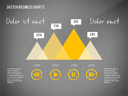 Charts em estilo de esboço, Deslizar 11, 02551, Modelos de Negócio — PoweredTemplate.com