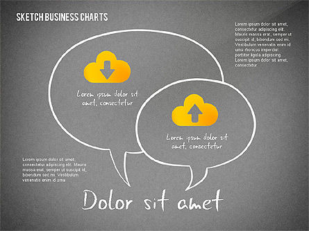 Graphiques en style croquis, Diapositive 12, 02551, Modèles commerciaux — PoweredTemplate.com