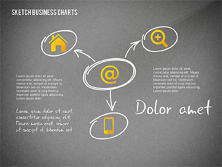 Graphiques en style croquis, Diapositive 16, 02551, Modèles commerciaux — PoweredTemplate.com