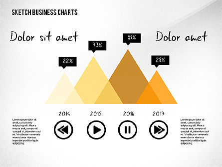 Gráficos en estilo de boceto, Diapositiva 3, 02551, Modelos de negocios — PoweredTemplate.com
