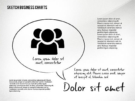 Graphiques en style croquis, Diapositive 6, 02551, Modèles commerciaux — PoweredTemplate.com