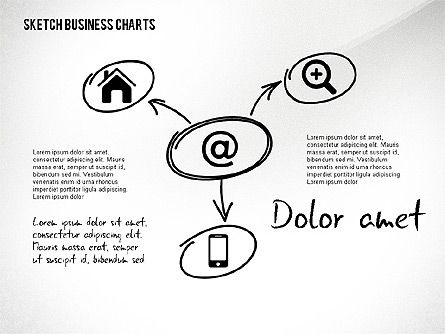 Gráficos en estilo de boceto, Diapositiva 8, 02551, Modelos de negocios — PoweredTemplate.com