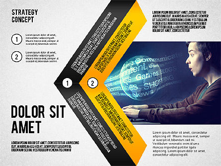 Plantilla de presentación del concepto de estrategia, Diapositiva 3, 02552, Plantillas de presentación — PoweredTemplate.com
