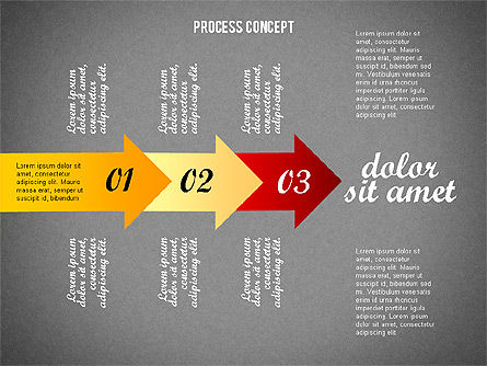 프로세스 화살표 컬렉션, 슬라이드 15, 02553, 프로세스 도표 — PoweredTemplate.com