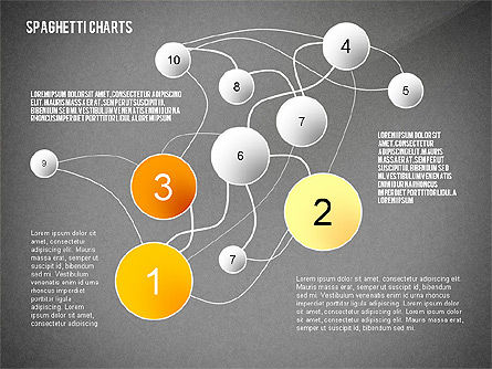 Boîte à outils de diagramme de spaghetti, Diapositive 10, 02554, Schémas de procédés — PoweredTemplate.com
