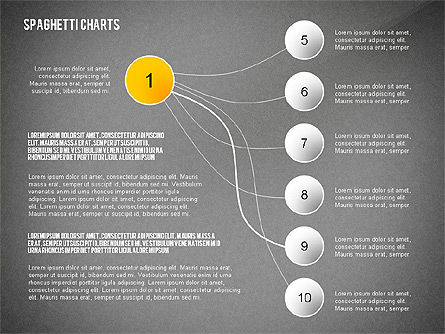 Boîte à outils de diagramme de spaghetti, Diapositive 11, 02554, Schémas de procédés — PoweredTemplate.com