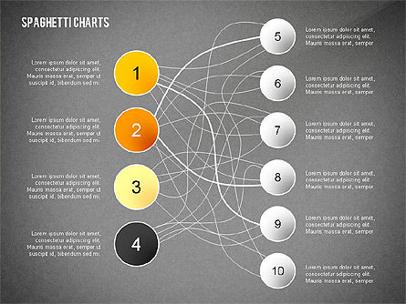 Caja de herramientas de gráficos de espaguetis, Diapositiva 15, 02554, Diagramas de proceso — PoweredTemplate.com