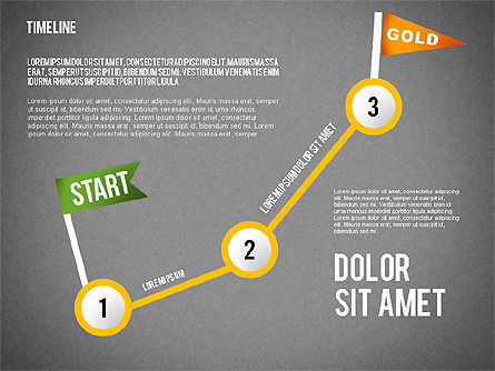 목표 도구 상자까지의 단계, 슬라이드 11, 02558, 비즈니스 모델 — PoweredTemplate.com