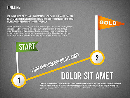목표 도구 상자까지의 단계, 슬라이드 13, 02558, 비즈니스 모델 — PoweredTemplate.com