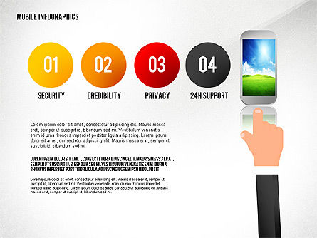 Infografía móvil, Diapositiva 6, 02564, Infografías — PoweredTemplate.com