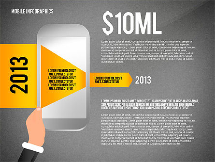 Infografía móvil, Diapositiva 9, 02564, Infografías — PoweredTemplate.com