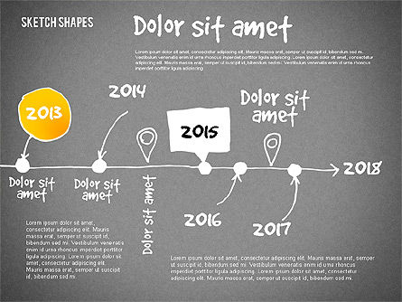 Présentation avec formes de doodle, Diapositive 10, 02565, Modèles de présentations — PoweredTemplate.com
