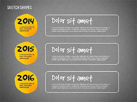 Presentación con formas Doodle, Diapositiva 11, 02565, Plantillas de presentación — PoweredTemplate.com