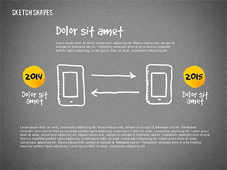 Présentation avec formes de doodle, Diapositive 12, 02565, Modèles de présentations — PoweredTemplate.com