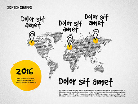 Présentation avec formes de doodle, Diapositive 6, 02565, Modèles de présentations — PoweredTemplate.com