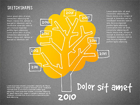 Presentación con formas Doodle, Diapositiva 9, 02565, Plantillas de presentación — PoweredTemplate.com
