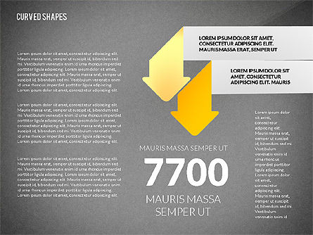折り畳まれたリボンと矢のツールボックス, スライド 13, 02566, 図形 — PoweredTemplate.com
