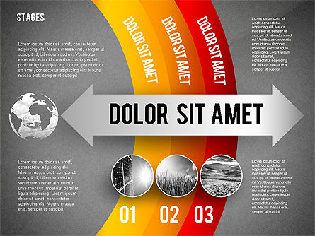 Etapes avec des photos liées à l'écologie, Diapositive 13, 02567, Schémas d'étapes — PoweredTemplate.com