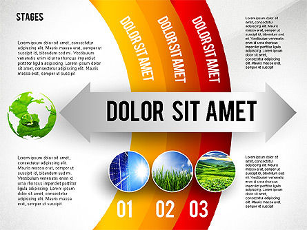 Etapes avec des photos liées à l'écologie, Diapositive 5, 02567, Schémas d'étapes — PoweredTemplate.com