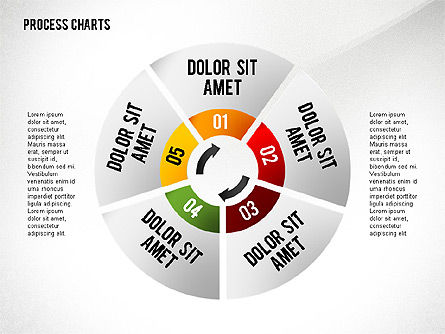 Process Charts Collection, PowerPoint Template, 02570, Process Diagrams — PoweredTemplate.com