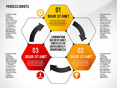 Process Charts Collection, Slide 2, 02570, Process Diagrams — PoweredTemplate.com