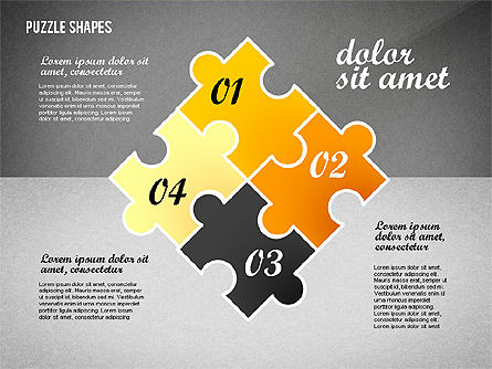 Herramientas de Puzzle, Diapositiva 14, 02571, Diagramas de puzzle — PoweredTemplate.com