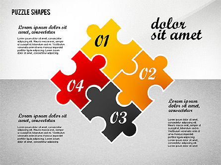 Puzzle-Optionen Toolbox, Folie 6, 02571, Puzzle-Diagramme — PoweredTemplate.com