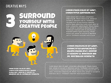 Creatieve manieren presentatiesjabloon, Dia 11, 02573, Presentatie Templates — PoweredTemplate.com