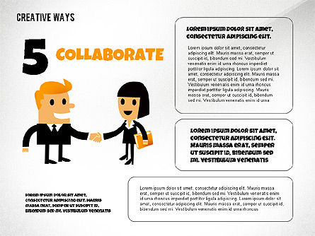 Modèle de présentation des façons créatives, Diapositive 5, 02573, Modèles de présentations — PoweredTemplate.com