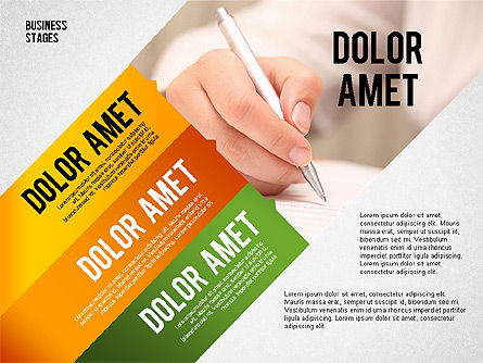 Etapas de negocio y opciones, Diapositiva 2, 02578, Plantillas de presentación — PoweredTemplate.com