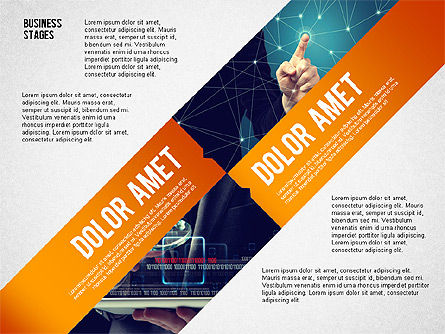 Etapas de negocio y opciones, Diapositiva 8, 02578, Plantillas de presentación — PoweredTemplate.com