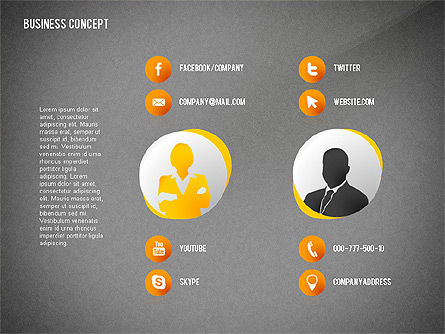 Preguntas Concepto de Presentación, Diapositiva 16, 02585, Plantillas de presentación — PoweredTemplate.com