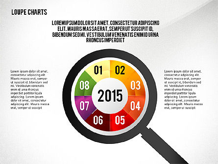 Diagramme de la loupe, Diapositive 2, 02586, Schémas puzzle — PoweredTemplate.com