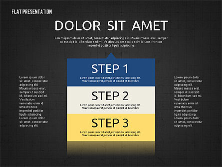 Caja de herramientas plana de presentación, Diapositiva 11, 02589, Iconos — PoweredTemplate.com