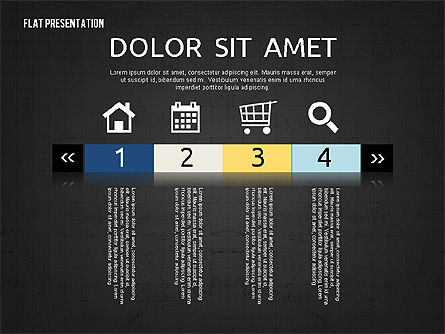 Kotak Alat Presentasi Datar, Slide 12, 02589, Ikon — PoweredTemplate.com