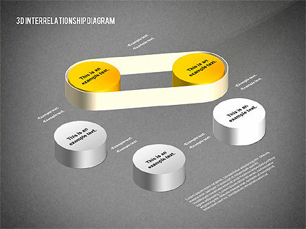 3d diagrama de inter-relações, Deslizar 10, 02591, Modelos de Negócio — PoweredTemplate.com