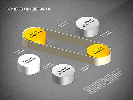 3d 상호 관계 다이어그램, 슬라이드 11, 02591, 비즈니스 모델 — PoweredTemplate.com