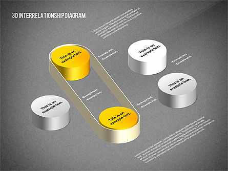 Diagrama de Interrelación 3D, Diapositiva 12, 02591, Modelos de negocios — PoweredTemplate.com
