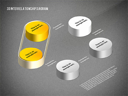 3d diagrama de inter-relações, Deslizar 14, 02591, Modelos de Negócio — PoweredTemplate.com