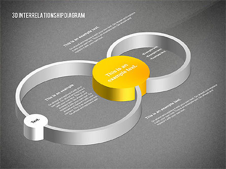 3d diagrama de inter-relações, Deslizar 15, 02591, Modelos de Negócio — PoweredTemplate.com