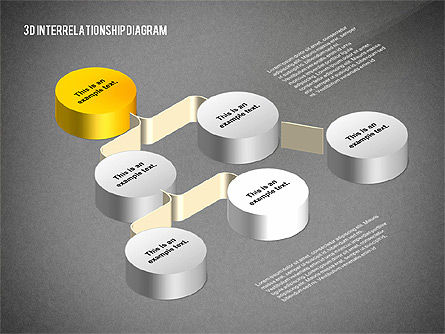 Diagramme d'interconnexion 3D, Diapositive 16, 02591, Modèles commerciaux — PoweredTemplate.com