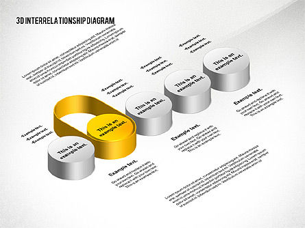 Diagrama de Interrelación 3D, Diapositiva 5, 02591, Modelos de negocios — PoweredTemplate.com