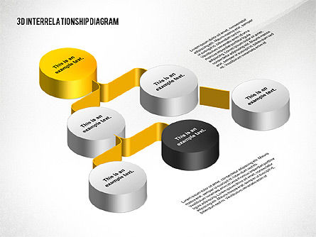 Diagramme d'interconnexion 3D, Diapositive 8, 02591, Modèles commerciaux — PoweredTemplate.com