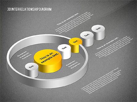 3d diagrama de inter-relações, Deslizar 9, 02591, Modelos de Negócio — PoweredTemplate.com