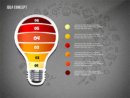 De la Idea al Concepto de Éxito, Diapositiva 10, 02592, Plantillas de presentación — PoweredTemplate.com